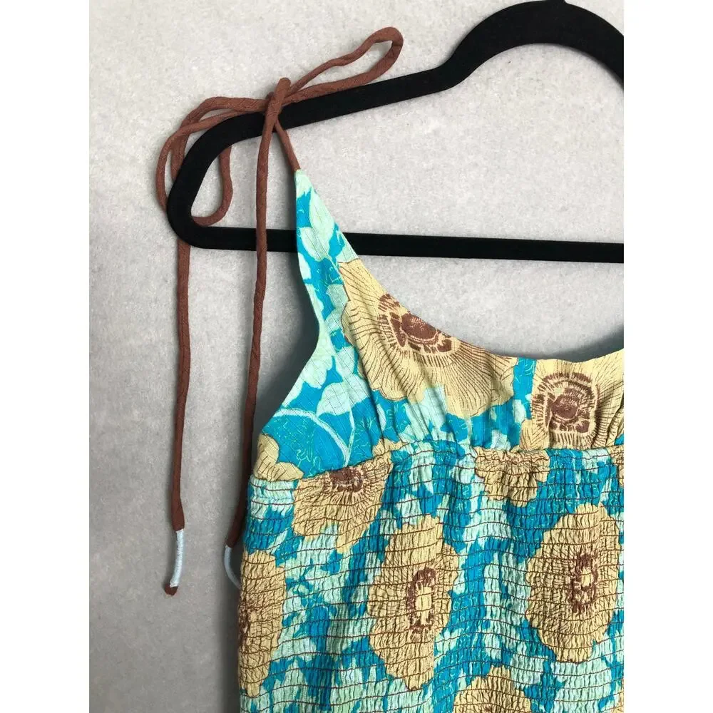 Free People Adriel Midi Dress Hawaiian Ocean Combo Women's Medium NEW - Picture 2 of 11